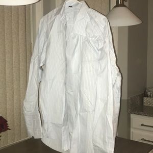 Blue and yellow striped longsleeve shirt